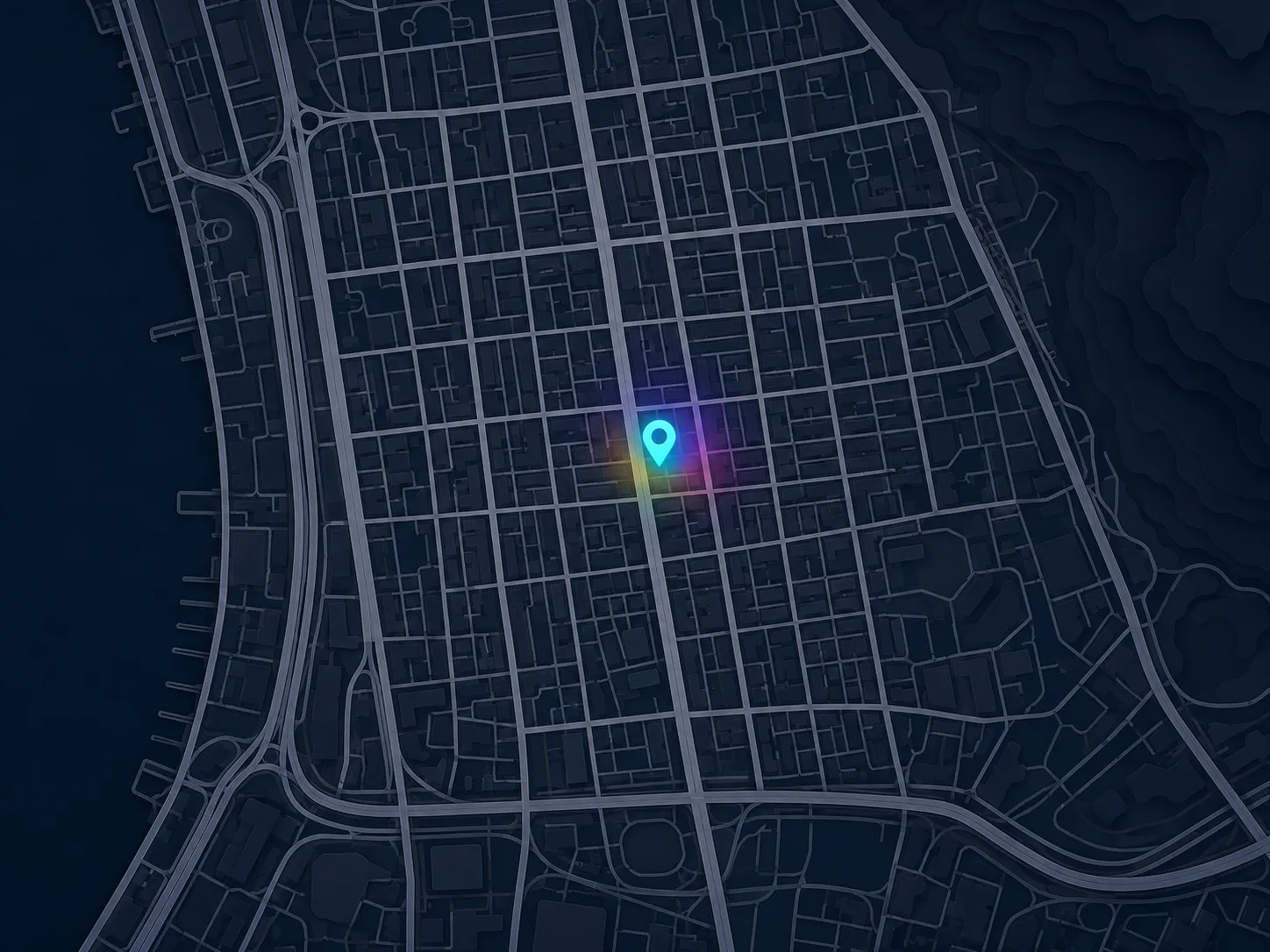 佐敦街區抽象地圖意象